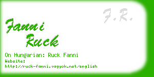 fanni ruck business card